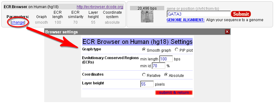 ECR Browser parameters