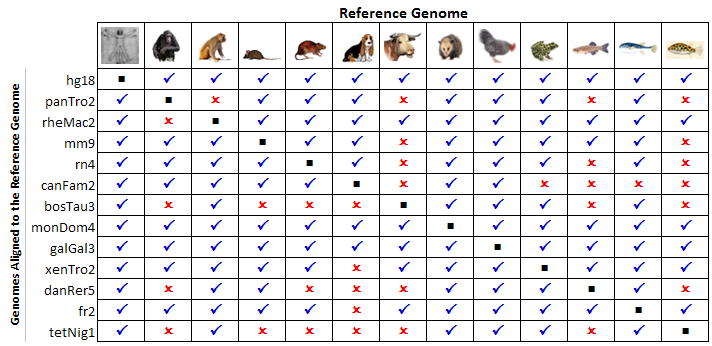 Genomes compared